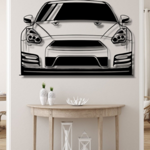 Nissan R35 Front Silhouette Wood Wall Decor