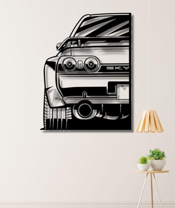 Nissan SKYline R32 Silhouette Wood Wall Decor