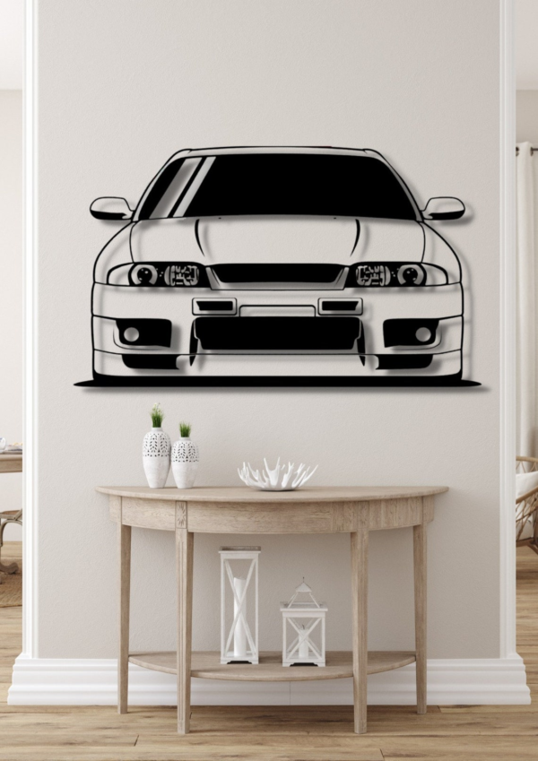 Nissan SKYline R33 Silhouette Wood Wall Decor