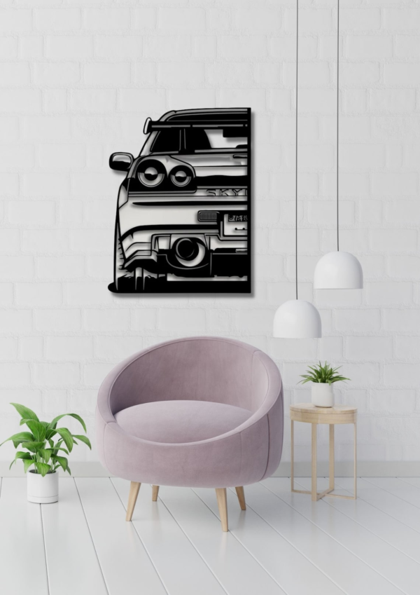 Nissan SKyline-R34 Silhouette Wood Wall Decor