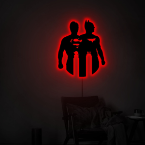 Superman Vs Batman Gotham LED Wall Silhouette