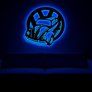 Classic Beetle Led wall silhouette