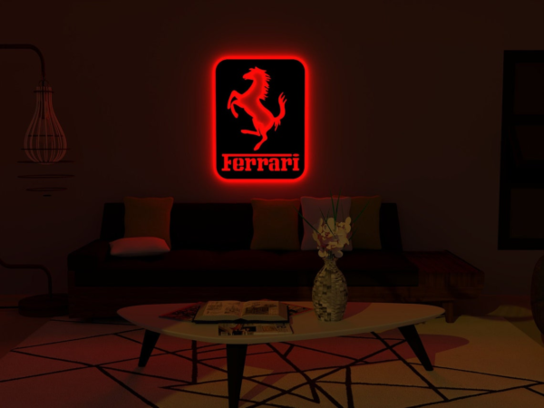 Ferrari LOGO led silhouette