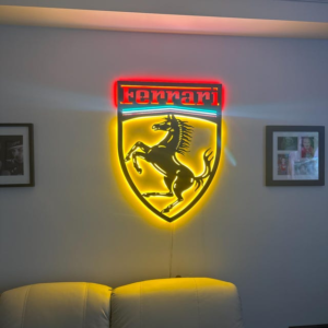 LA ferrari logo LED wall silhouette