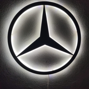 Mercedes Logo Led Silhouette