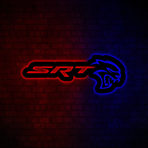 SRT Hellcat LED wall silhouette