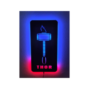 Thor Hammer Led wall silhouette
