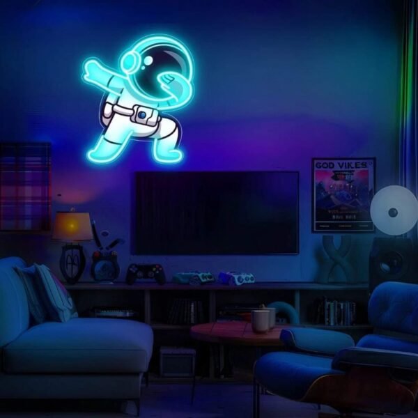 Astronaut Dabbing UV Neon Sign