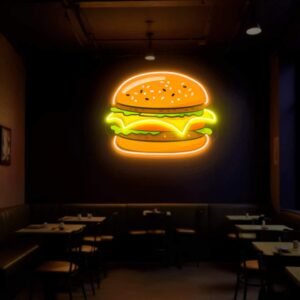 Burger UV Neon Sign