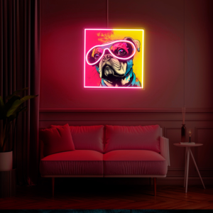 Dog Pop Art UV Neon Sign