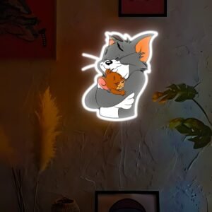 Tom Hugging Jerry UV Neon Sign