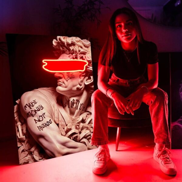 Cesare Tattoo Money UV Neon Sign - Image 2