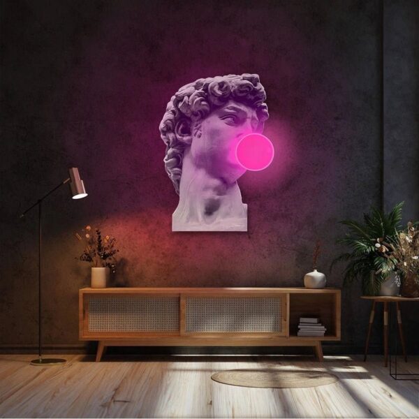 David Bubblegum Pop UV Neon Sign