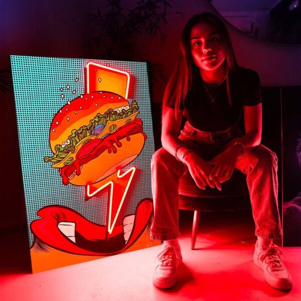 Flash Burger UV Neon Sign - Image 2