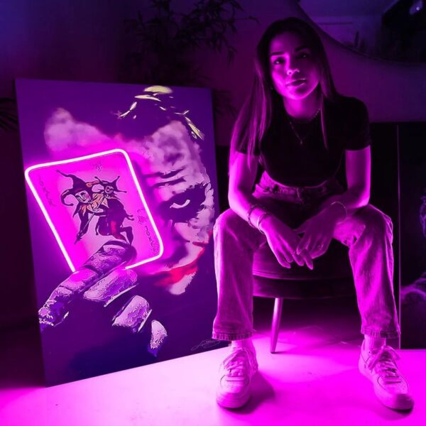 Joker Card UV Neon Sign - Image 2