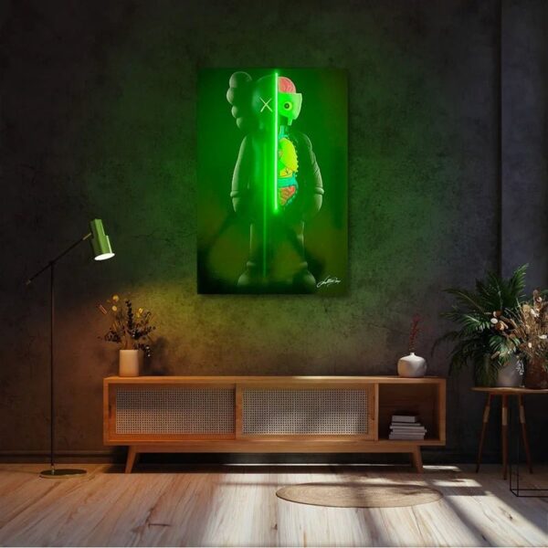 KAWS Dissected UV Neon Sign