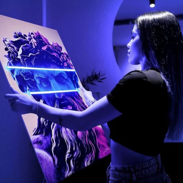 Zeus Statue UV Neon Sign - Image 2