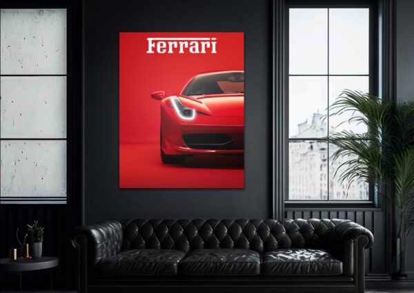FERRARI – UV Neon Poster