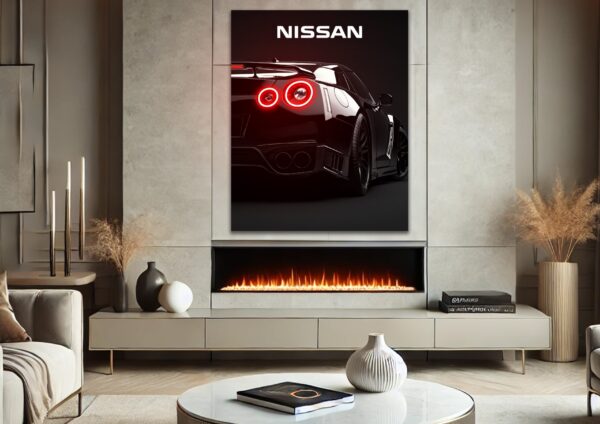 NISSAN GTR UV Neon Poster