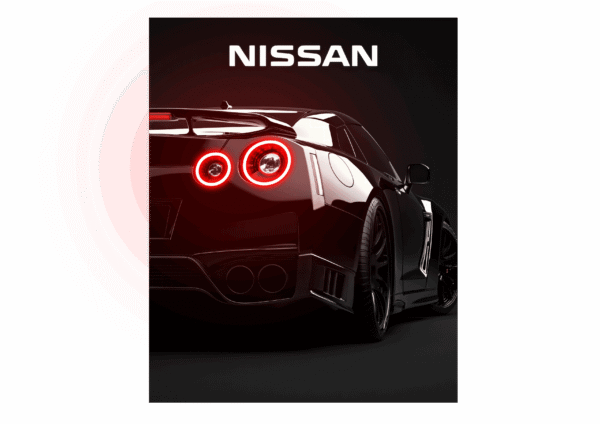 NISSAN GTR UV Neon Poster